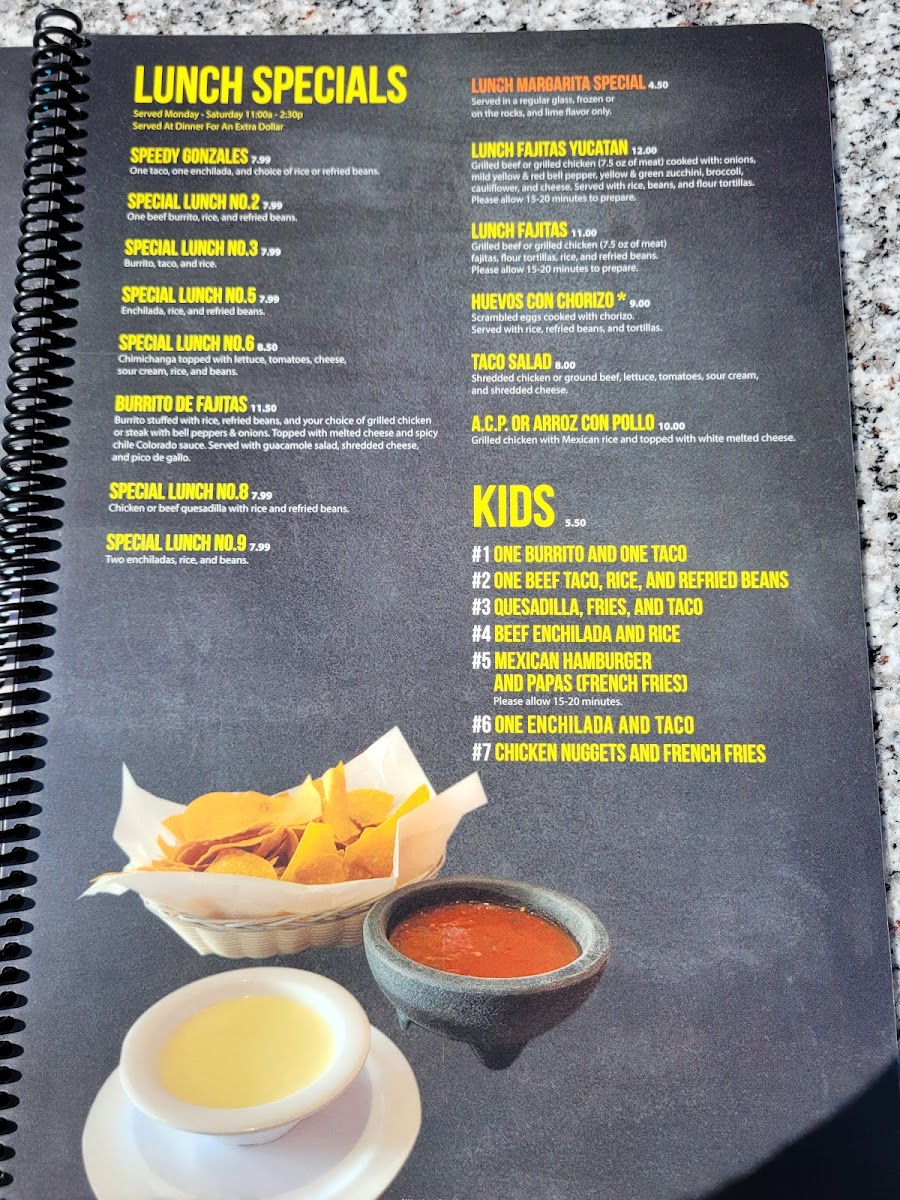 Menu Spicy Sombrero Mexican Grill-1